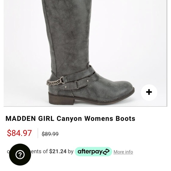 Madden Girl Charcoal Caanyon Boots Knee High - Picture 14 of 14